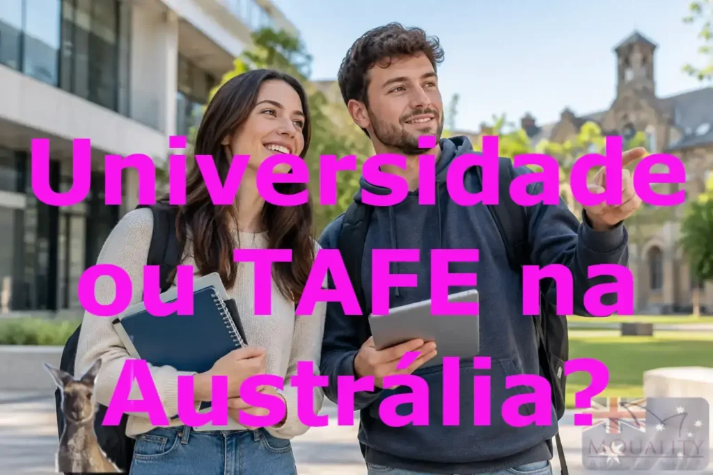 Universidade ou TAFE: qual escolha aproxima seu plano para Austrália?
